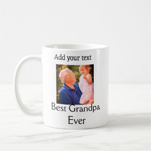 Best Grandpa ever grandfather photo name gifts tex Coffee Mug