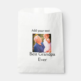 Best Grandpa ever grandfather photo name gifts tex Favour Bag