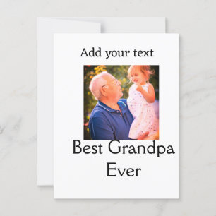 Best Grandpa ever grandfather photo name gifts tex Postcard
