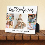 Best Grandpa Ever Grandkids 5 Photo Collage White Plaque<br><div class="desc">Create your own photo gift for grandpa with multiple pictures of grandkids. Give personalised grandpa gifts with grandchildren names to make it a treasured keepsake. The customised grandpa gifts are perfect for grandpa birthday, father's day, grandparents day and Christmas.</div>