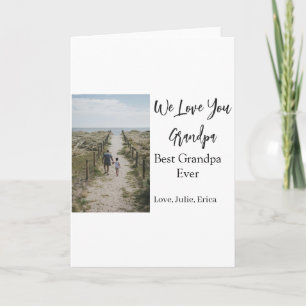 best grandpa ever grandparents photo gifts classic card