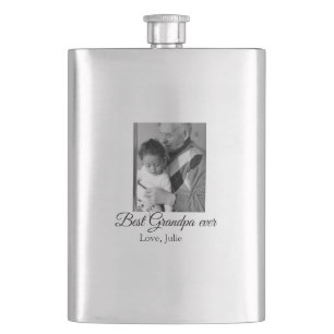 best grandpa ever grandparents photo gifts classic hip flask