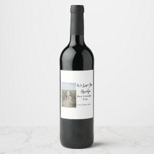 best grandpa ever grandparents photo gifts classic wine label