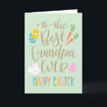 Best Grandpa Ever Happy Easter Typography Card<br><div class="desc">Simple but bold typography in pastel colours to wish the Best Grandpa Ever a Happy Easter! © Ness Nordberg</div>
