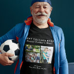 Best Grandpa Ever love you photo collage black T-Shirt<br><div class="desc">Modern contemporary BEST GRANDPA EVER Happy Father's Day 4 family photo collage keepsake simple black and white t-shirt with a bold typography script template. Create your own with four family pictures and your text! You can change the colours of the text. It can be a cute personalised gift for your...</div>