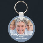 Best Grandpa Ever Modern Photo Keepsake Key Ring<br><div class="desc">This simple and modern design is composed of serif typography and add a custom photo.</div>