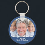 Best Grandpa Ever Modern Photo Keepsake Key Ring<br><div class="desc">This simple and modern design is composed of serif typography and add a custom photo.</div>