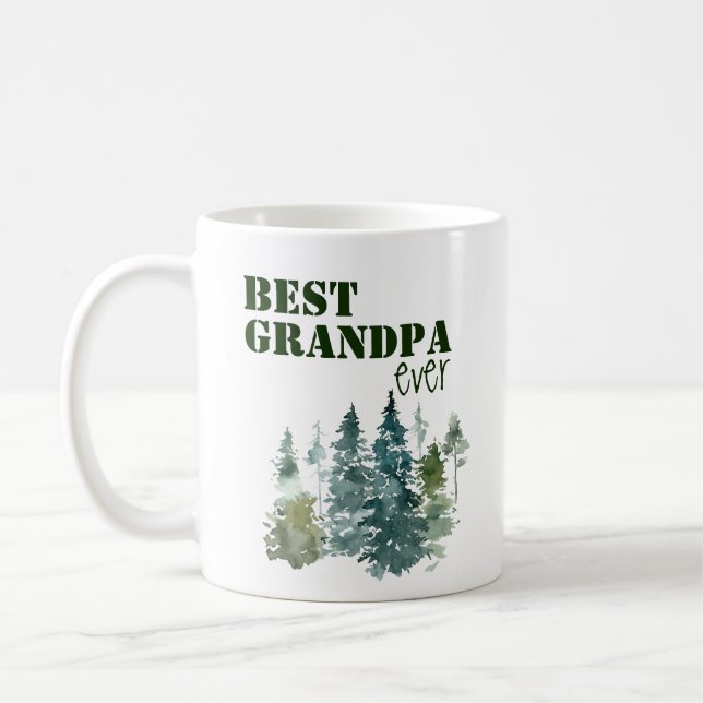 Best Grandpa Ever Nature Coffee Mug (Left)