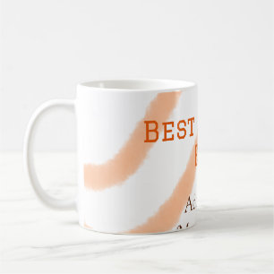 Best Grandpa ever orange stripes spiral add name t Coffee Mug