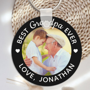 Best Grandpa Ever Personalised Name Custom Photo Key Ring