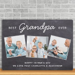 Best GRANDPA Ever Personalised Photo Father's Day Plaque<br><div class="desc">Surprise grandpa this fathers day with a personalised 3 photo plaque. "Best GRANDPA Ever" Personalise this grandfather plaque with favourite photos, message and name.. Visit our collection for the best granddad father's day gifts and personalised dad gifts. COPYRIGHT © 2020 Judy Burrows, Black Dog Art - All Rights Reserved. Best...</div>