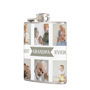 Best Grandpa Ever – Personalised Photos Flask