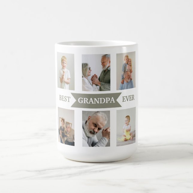 Best Grandpa Ever – Personalised Photos Mug (Center)