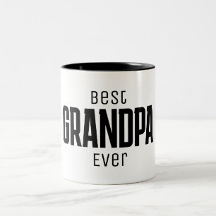 Best Grandpa Ever Personalised Script Two-Tone Coffee Mug