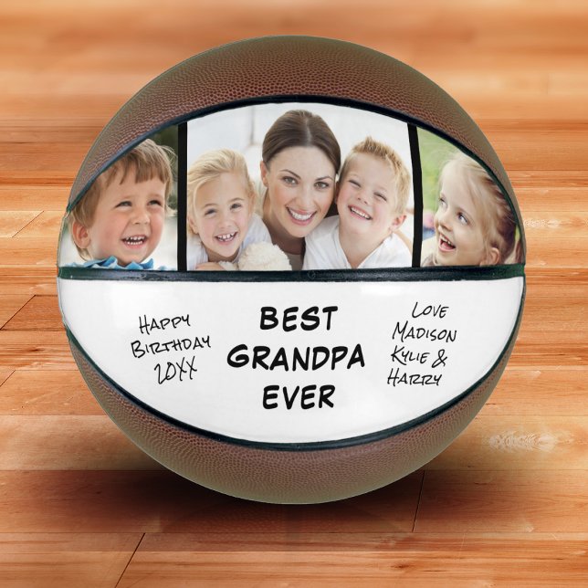 Best Grandpa Ever Photo Basketball (Creator Uploaded)