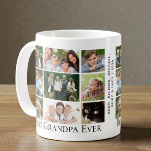 Best Grandpa Ever Photo Collage Coffee Mug