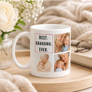 Best Grandpa Ever Photo Collage Grandparents Coffee Mug