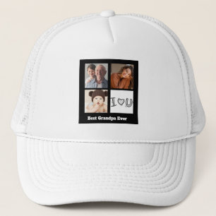 Best Grandpa Ever Photo collage Trucker Hat