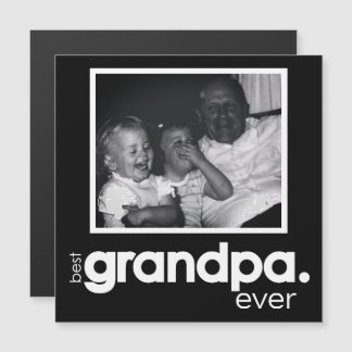 Best Grandpa Ever Photo Magnetic 5.25" Card