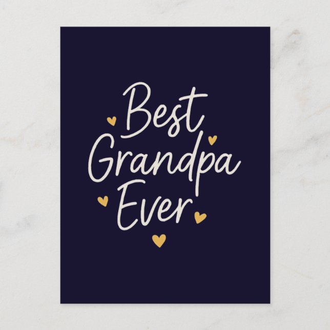best grandpa ever  postcard (Front)