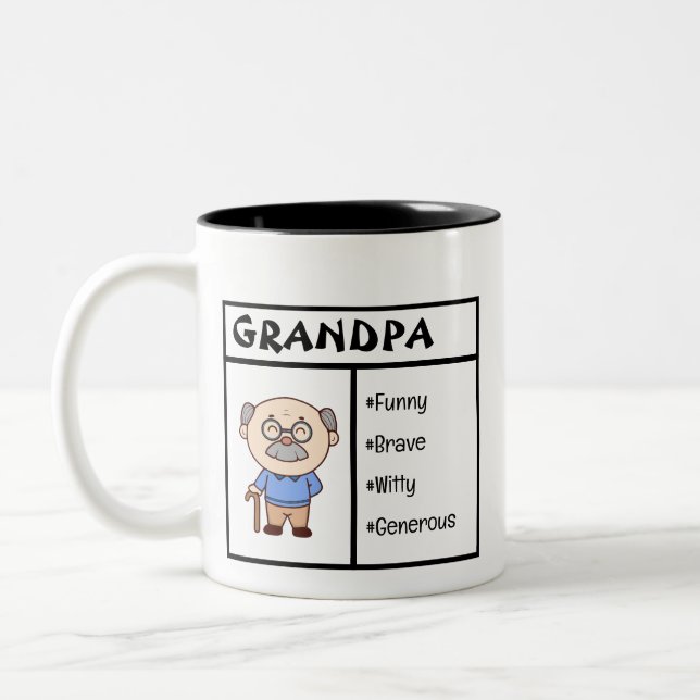 Best Grandpa Ever Profile Mug (Left)