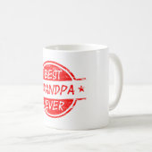 Best Grandpa Ever Red Coffee Mug (Front Right)