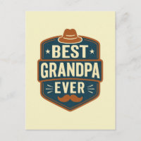 Best grandpa ever retro badge