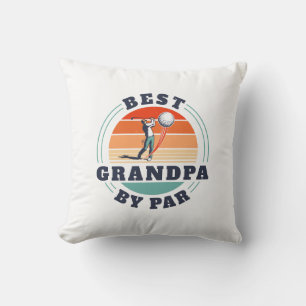 Best Grandpa Ever Retro Golf Gag Fathers Day Cushion
