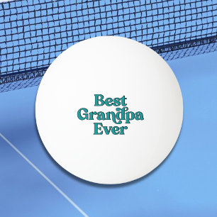 Best Grandpa Ever Retro Quote Fathers Day Ping Pong Ball