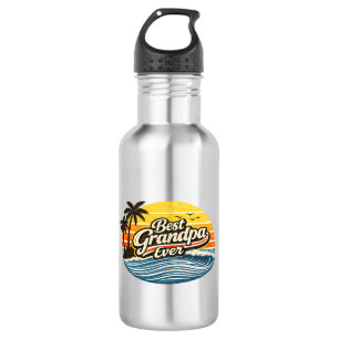 Best Grandpa Ever Retro Sunset Design 532 Ml Water Bottle