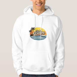 Best Grandpa Ever Retro Sunset Design Hoodie