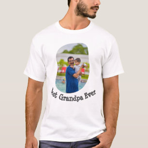 Best Grandpa Ever upload your family photo T-Shirt