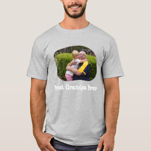 Best Grandpa Ever upload your horizontal photo T-Shirt