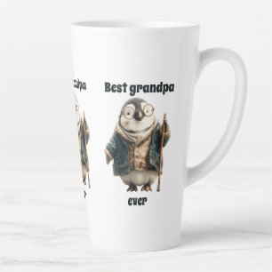 Best Grandpa Ever Winter Penguin Latte Mug