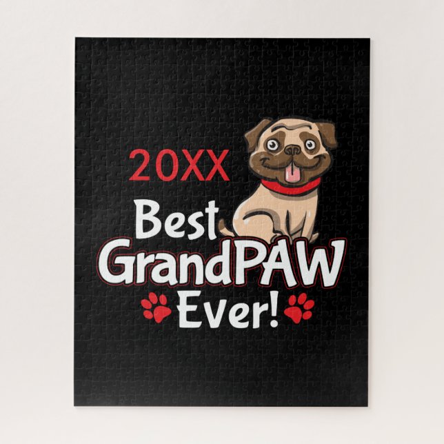 Best Grandpa GrandPAW Ever Jigsaw Puzzle (Vertical)