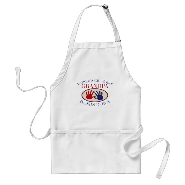 Best Grandpa Hands Down Standard Apron (Front)