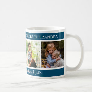  Best Grandpa Happy Father's Day 4 Photo Collage  Coffee Mug
