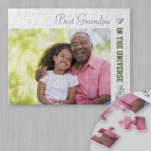 Best Grandpa in the Universe - Custom Photo Jigsaw Puzzle