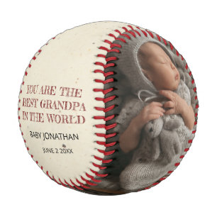 Best Grandpa in the World Personalised Fathers Day Baseball