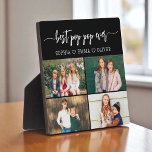 Best Grandpa Pop Pop Grandchildren Photo Collage P Plaque<br><div class="desc">Capture the love between Pop Pop and his grandchildren with our Grandfather Grandpa Grandchildren Photo Collage Plaque. This personalised plaque features a heartwarming photo collage, beautifully displaying cherished moments shared between Papa and his beloved grandchildren. Surrounding the photos is the endearing title "Poppy, " adding a special touch to the...</div>