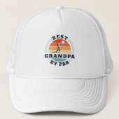 Best Grandpa Retired Golfing Dad Retro Custom Trucker Hat (Front)