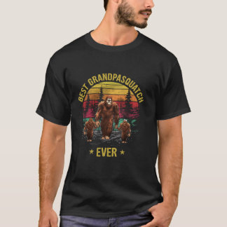 Best Grandpa Squatch Ever Funny Bigfoot Papa Fathe T-Shirt
