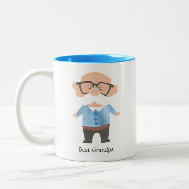 Best grandpa Two-Tone coffee mug (Left)