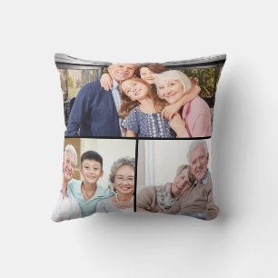 Best Grandparents Ever 6 Photo Collage Custom Cushion