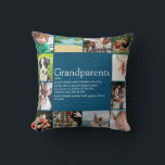 Best Grandparents Ever Definition 12 Photo Blue Cushion<br><div class="desc">Personalise for your special grandparents to create a unique gift. A perfect way to show them how amazing they are every day. Designed by Thisisnotme©</div>