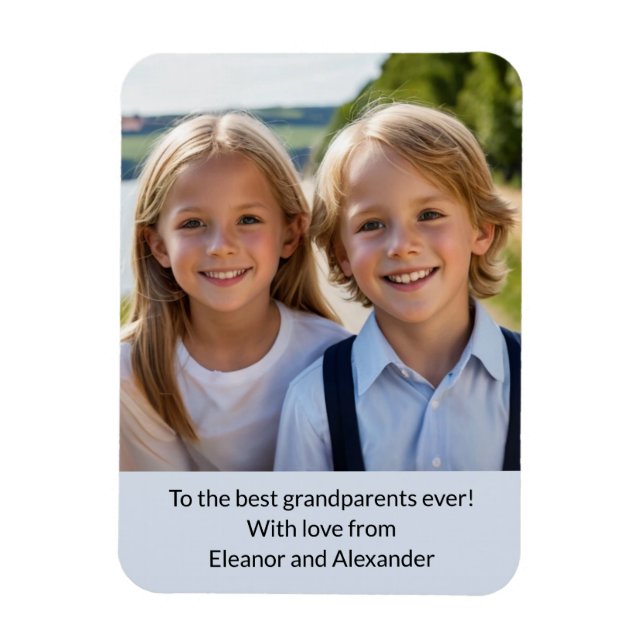 Best Grandparents Ever Grandchildren Photo Magnet (Vertical)