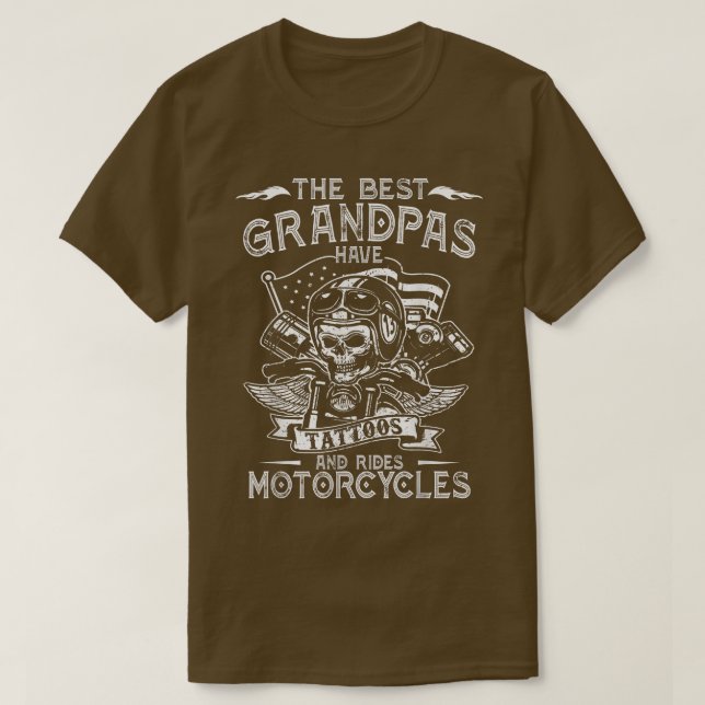 Best Grandpas Have Tattoos and Ride Motorcycles Bi T-Shirt (Design Front)