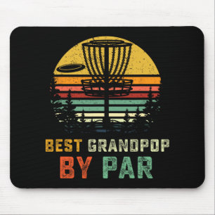Best Grandpop Disc Golf Gift Grandpa Frisbees Disc Mouse Pad