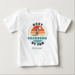 Best Grandson By Par Retro Birthday Personalised Baby T-Shirt<br><div class="desc">Retro Best Grandson By Par design you can customise for that special person.. Perfect gift for birthdays and other special occasions. The text "GRANDSON" can be customised with any moniker by clicking the "Personalise" button above. Add a name to make it even more special</div>