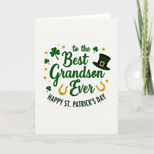 Best Grandson St Patricks Day Card